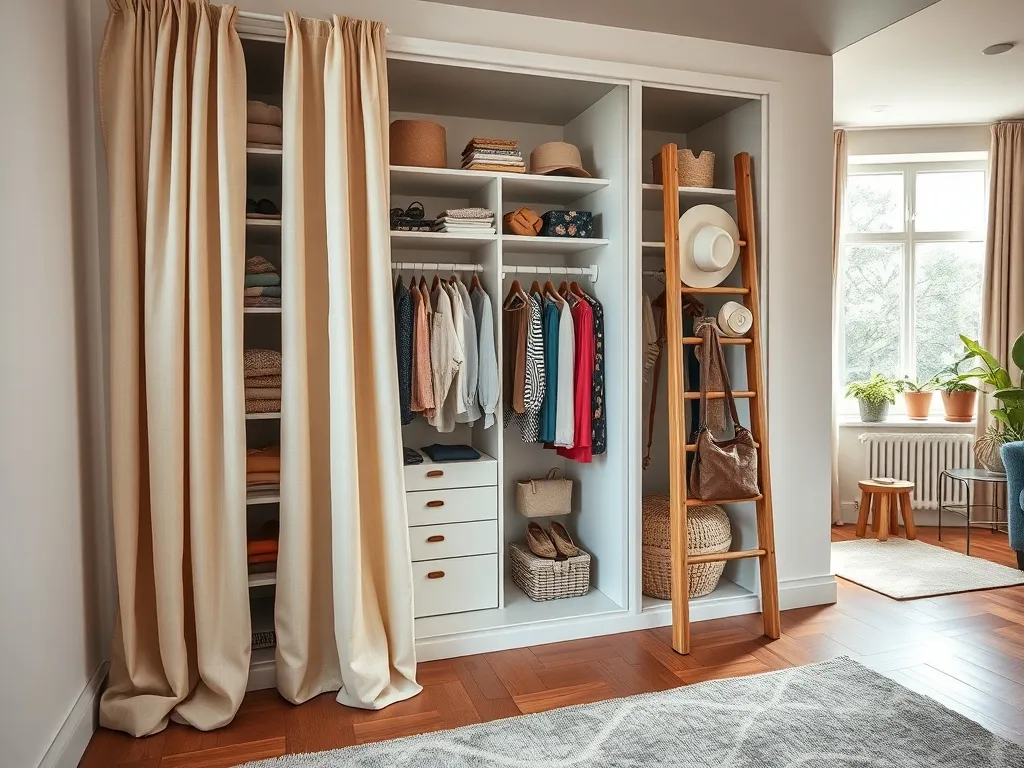 Co zamiast drzwi do szafy? Oryginalne rozwiązania na garderobę